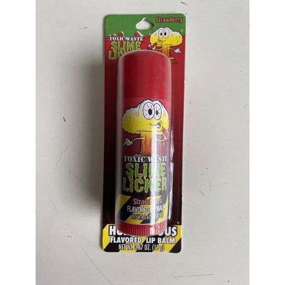Toxic Waste Slime Licker Strawberry Humongous Flavored Lip Balm 0.67 Oz NEW - Picture 1 of 8